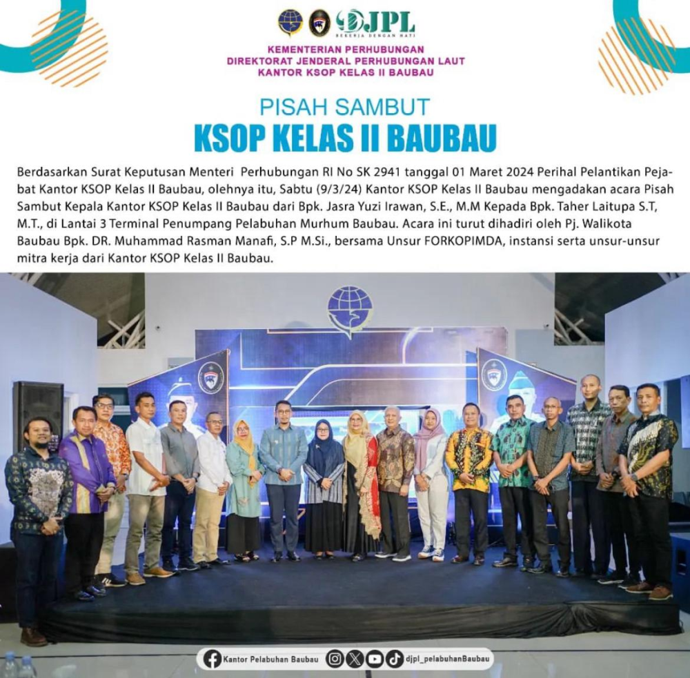 PISAH SAMBUT KEPALA KANTOR KSOP KELAS II BAUBAU