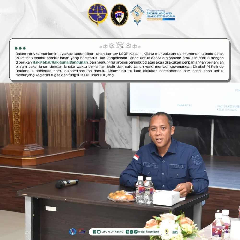 Rapat Pembahasan Pinjam Pakai Lahan Dengan PT.PELINDO 1 TanjungPinang