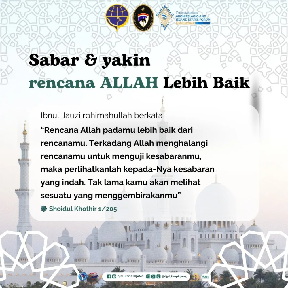 Sabar & Yakin Rencana Allah Lebih Baik