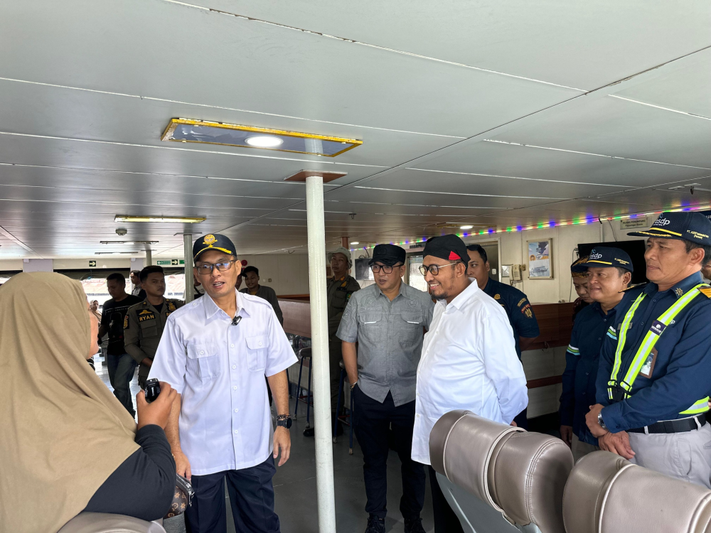 JELANG ARUS MUDIK, DIRJEN HUBLA TINJAU KESIAPAN TRANSPORTASI LAUT DI PELABUHAN KALIANGET