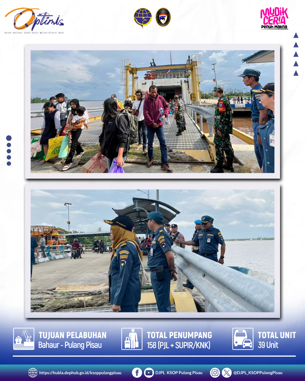 KEDATANGAN KAPAL KMP DRAJAT PACIRAN 13 APRIL 2024
