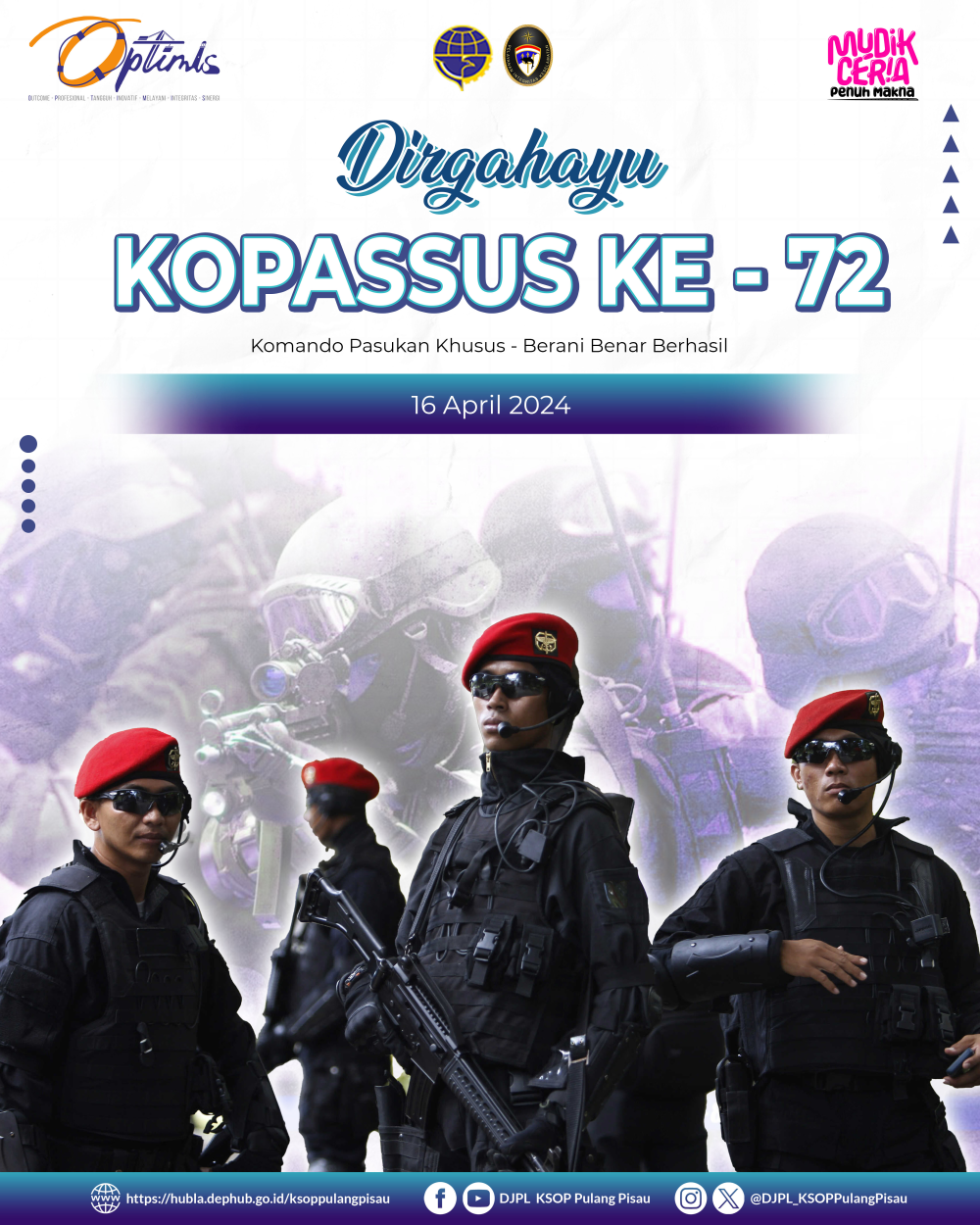 DIRGAHAYU KE 72 KOPASSUS INDONESIA