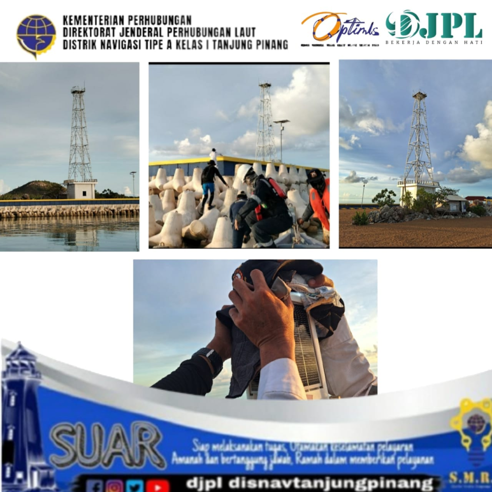 Perawatan Rambu Suar Pulau Sebetul di perairan Natuna Utara, Laut Cina Selatan
