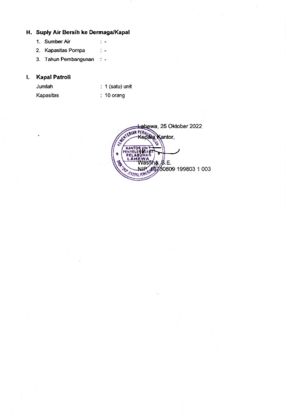 Informasi Pelabuhan Lahewa