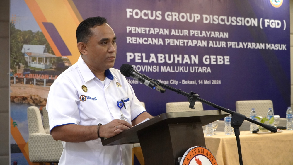 TINGKATKAN KESELAMATAN DAN KEAMANAN BERNAVIGASI, KEMENHUB SEGERA TETAPKAN ALUR PELAYARAN MASUK PELABUHAN GEBE