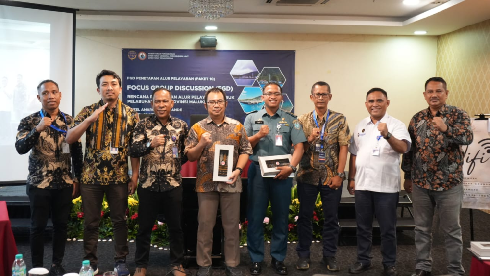KEMENHUB GELAR FGD PENETAPAN RENCANA ALUR PELAYARAN MASUK PELABUHAN PULAU TEOR MALUKU