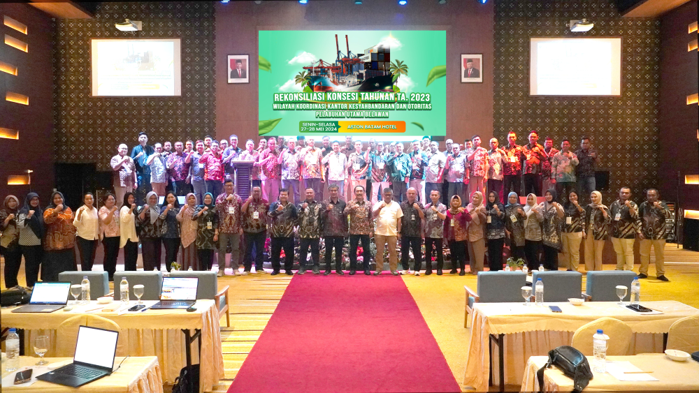 REKONSILIASI KONSESI TAHUNAN TA. 2023 WILAYAH KOORDINASI KANTOR KSOP UTAMA BELAWAN.