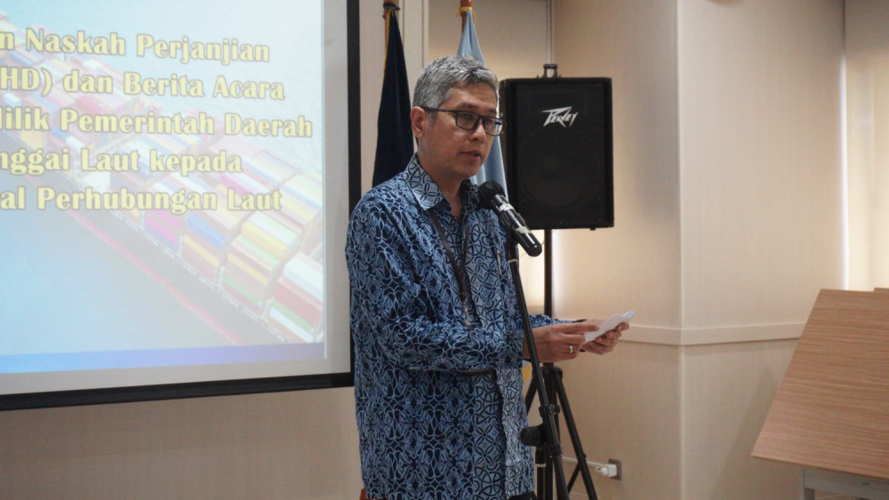 KEMENHUB TERIMA ASET TANAH DARI PEMERINTAH KABUPATEN BANGGAI LAUT UNTUK PEMBANGUNAN PELABUHAN BUNGIN