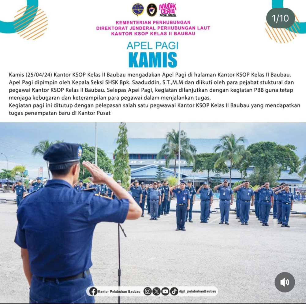APEL PAGI KANTOR KSOP KELAS II BAUBAU