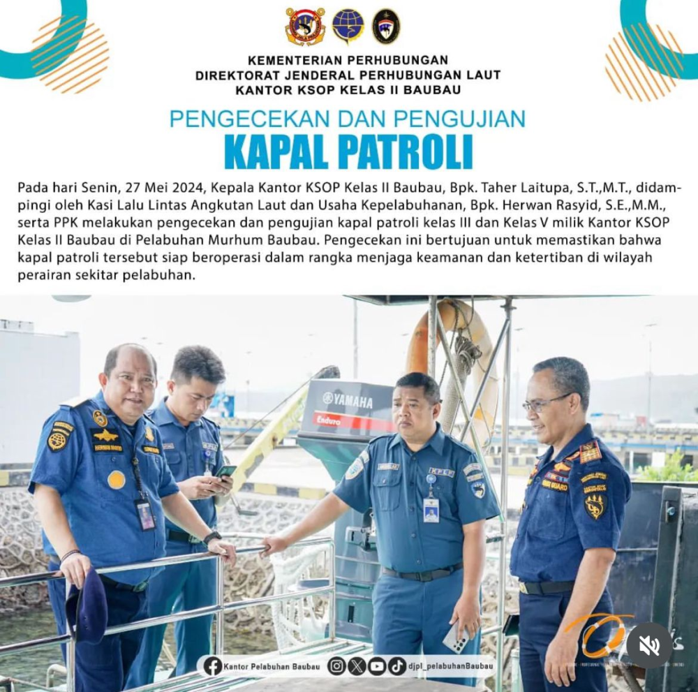 PENGECEKAN DAN PENGUJIAN KAPAL PATROLI