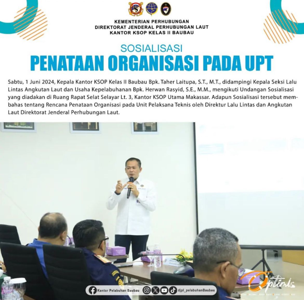 SOSIALISASI PENATAAN ORGANISASI PADA UPT