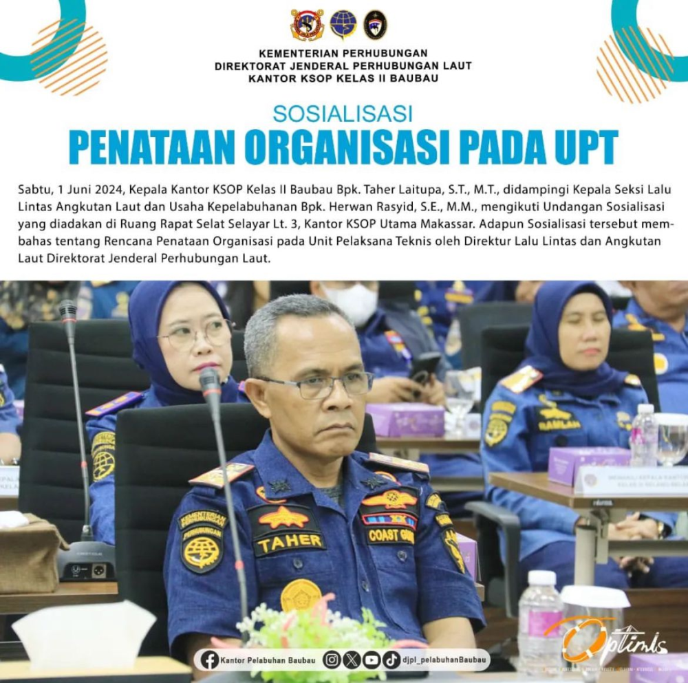 SOSIALISASI PENATAAN ORGANISASI PADA UPT