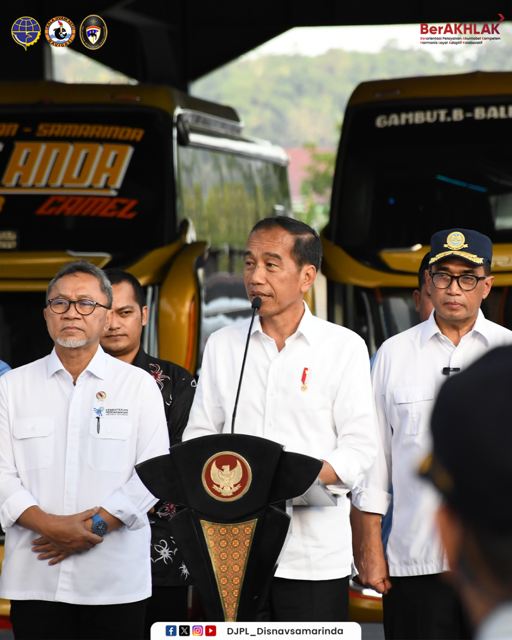 kegiatan peresmian terminal samarinda seberang oleh Presiden Republik Indonesia