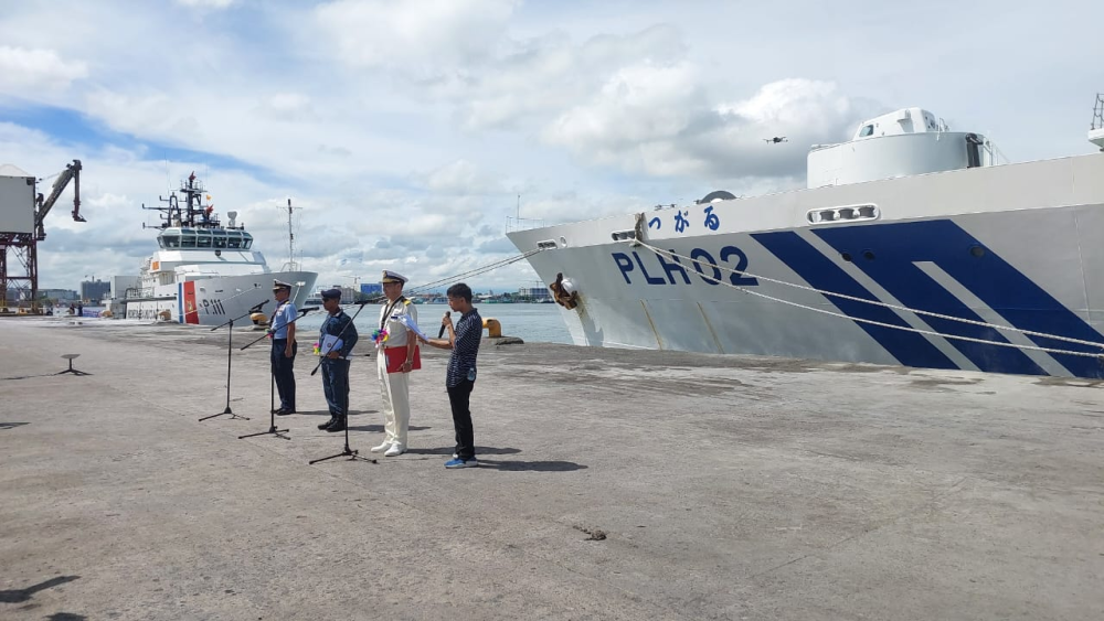 Upacara Penyambutan Kapal Patroli Indonesia dan Jepang di Pelabuhan Bredco, Bacolod City, Filipina dalam Rangka Marpolex 2024