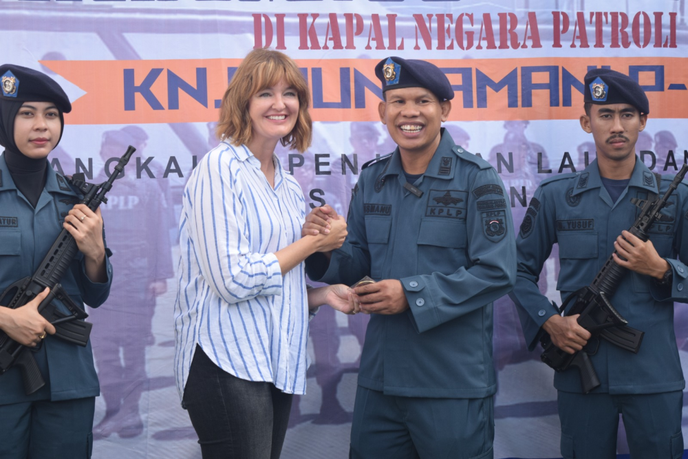 PERKUAT KERJASAMA BIDANG KEMARITIMAN, PANGKALAN PENJAGAAN LAUT DAN PANTAI KELAS II TANJUNG PERAK MENERIMA KUNJUNGAN DELEGASI AMERIKA