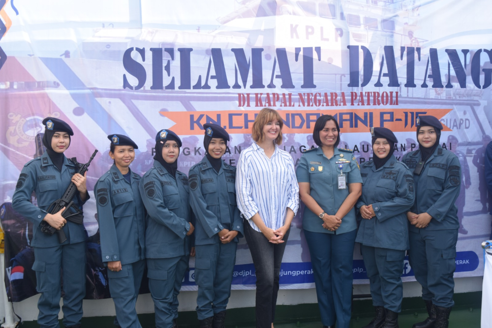 PERKUAT KERJASAMA BIDANG KEMARITIMAN, PANGKALAN PENJAGAAN LAUT DAN PANTAI KELAS II TANJUNG PERAK MENERIMA KUNJUNGAN DELEGASI AMERIKA