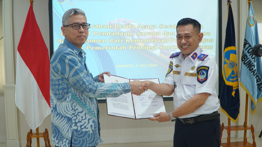 KEMENHUB SERAH TERIMAKAN P3D PELABUHAN PENGUMPAN REGIONAL KEPADA PEMPROV SULAWESI SELATAN