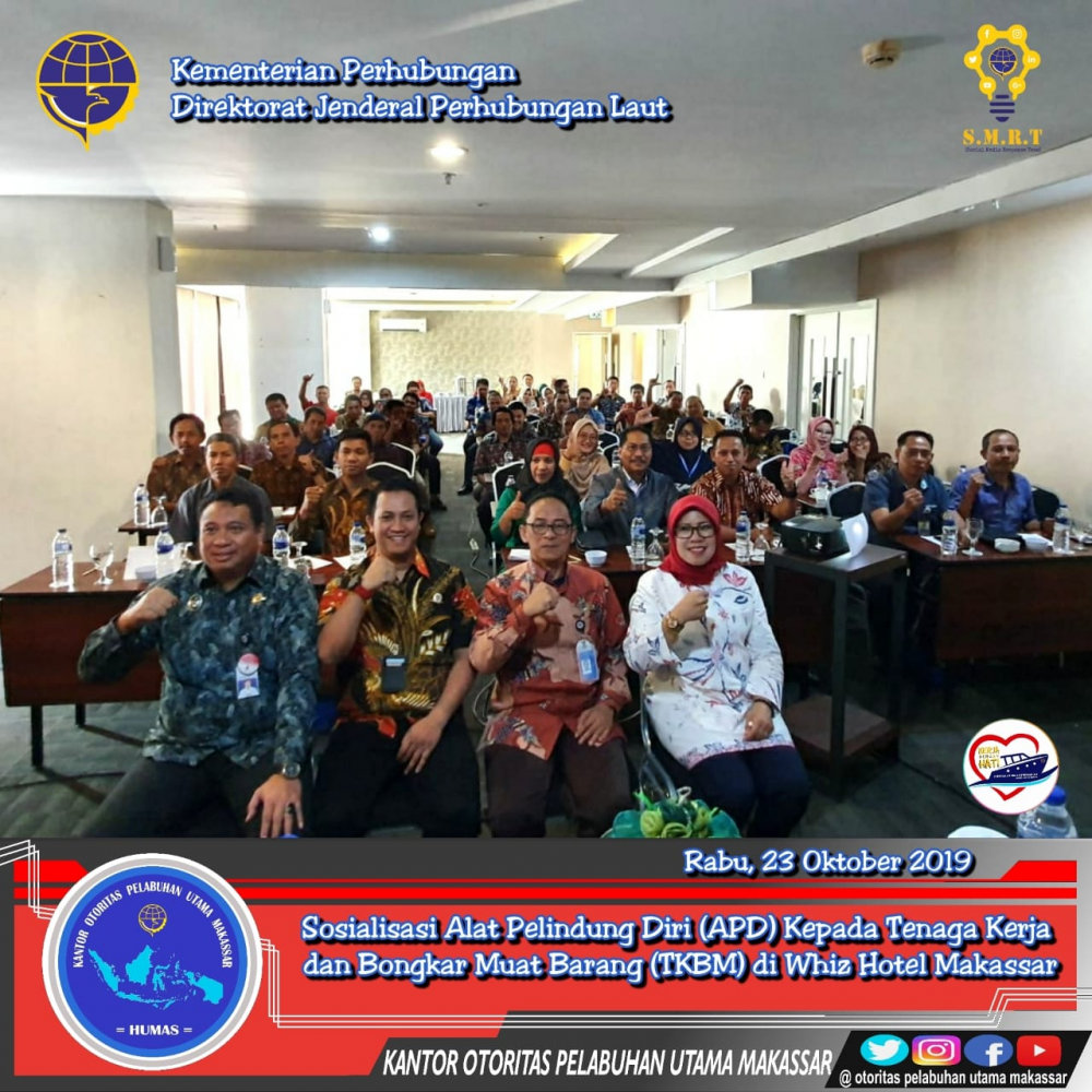 Sosialisasi Alat Pelindung Diri (APD) kepada Tenaga Kerja dan Bongkar Muat Barang (TKBM)