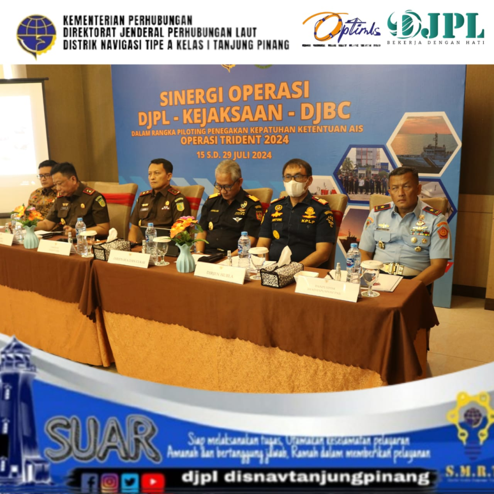 Kick off Meeting Sinergi Operasi Direktorat Jenderal Perhubungan Laut, Kejaksaan dan Direktorat Jenderal Bea dan Cukai dalam rangka Piloting Penegakan Kepatuhan Ketentuan AIS