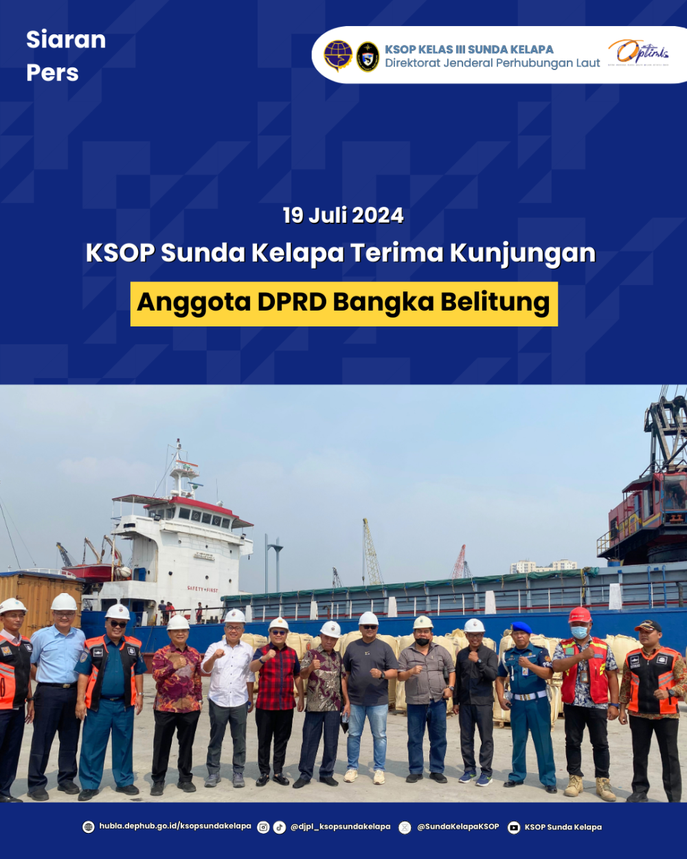 KSOP Sunda Kelapa Terima Kunjungan Kerja Anggota DPRD Bangka Belitung