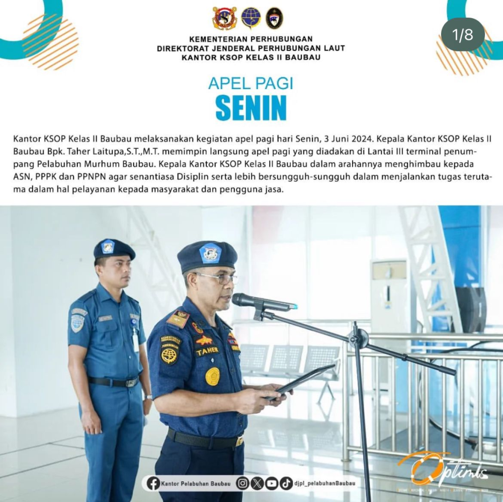 Apel pagi hari Senin, 3 Juni 2024.