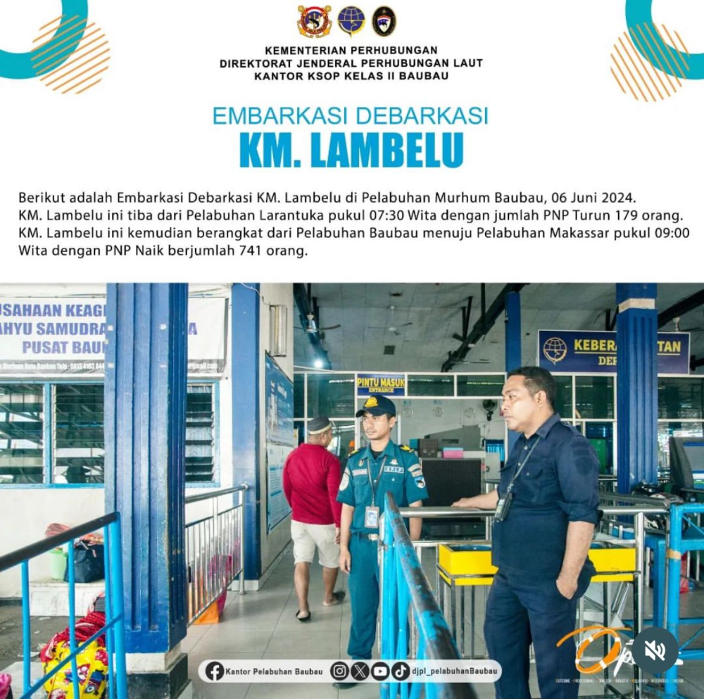 Embarkasi Debarkasi KM. Lambelu