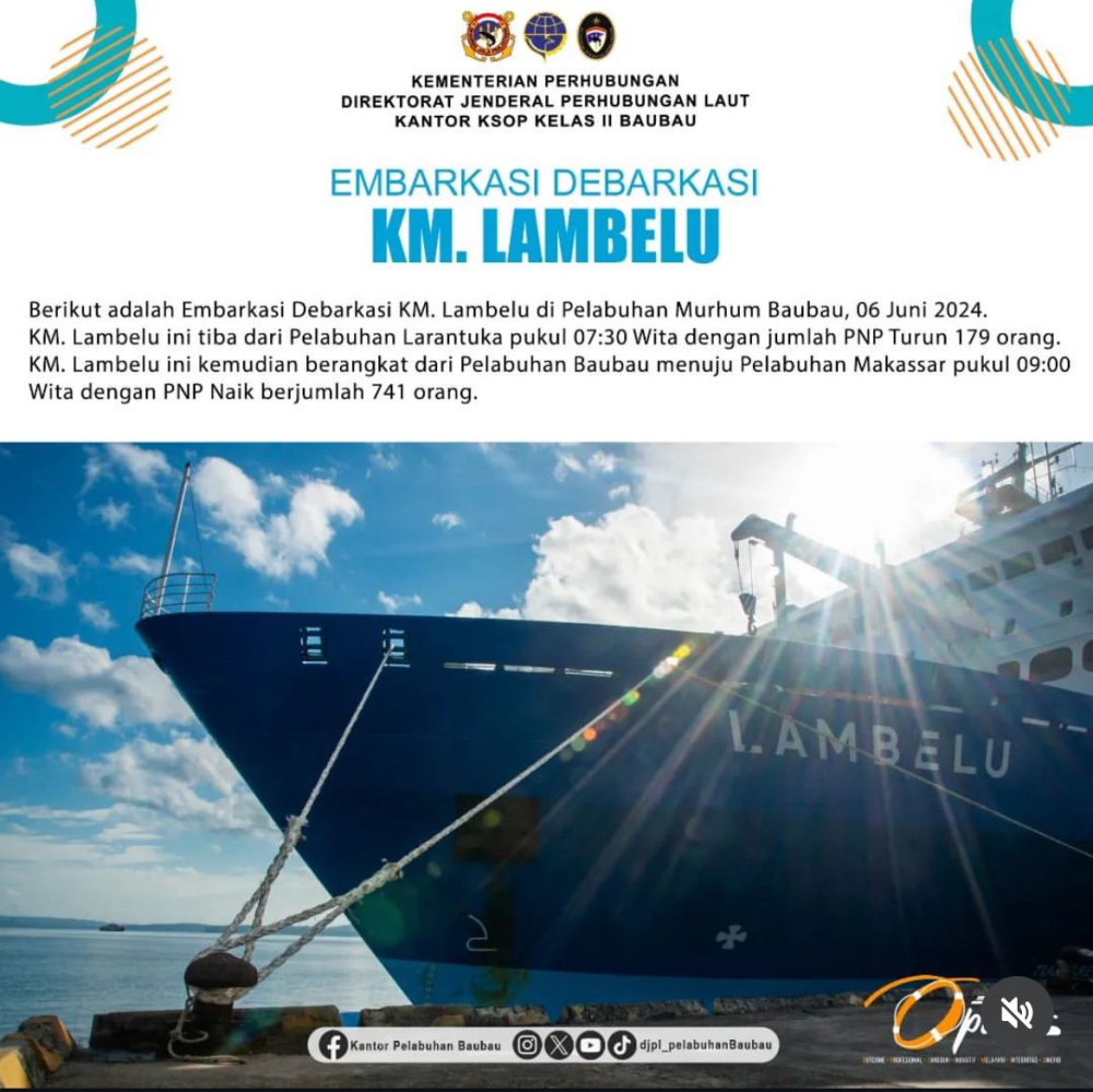 Embarkasi Debarkasi KM. Lambelu