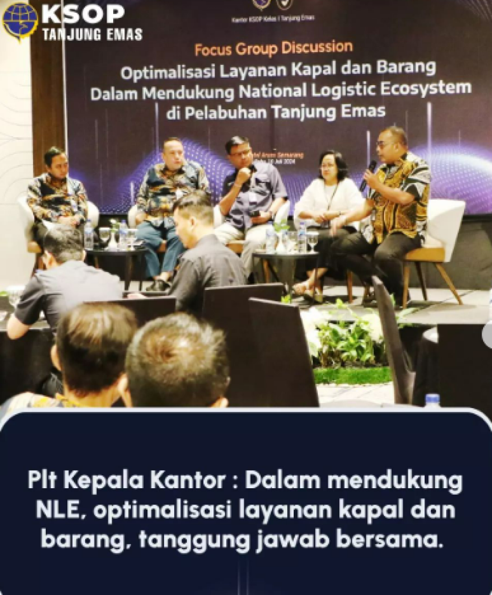 Focus Group Discussion Optimalisasi Layanan Kapal dan Barang Dalam Mendukung National Logistic Ecosystem