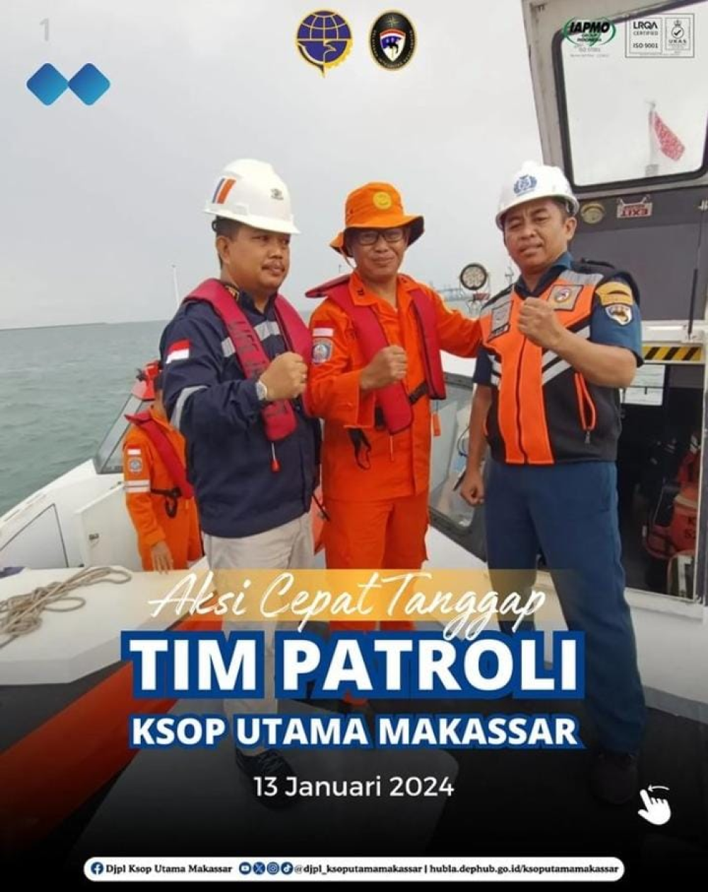 Aksi Cepat Tanggap TIM PATROLI KSOP UTAMA MAKASSAR
