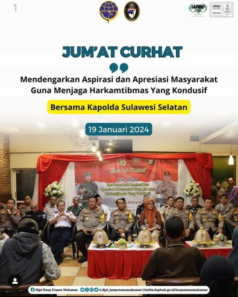 Mendengarkan Aspirasi Dan Apresiasi Masyarakat Guna Menjaga Yarkamtibmas Yang Kondusif