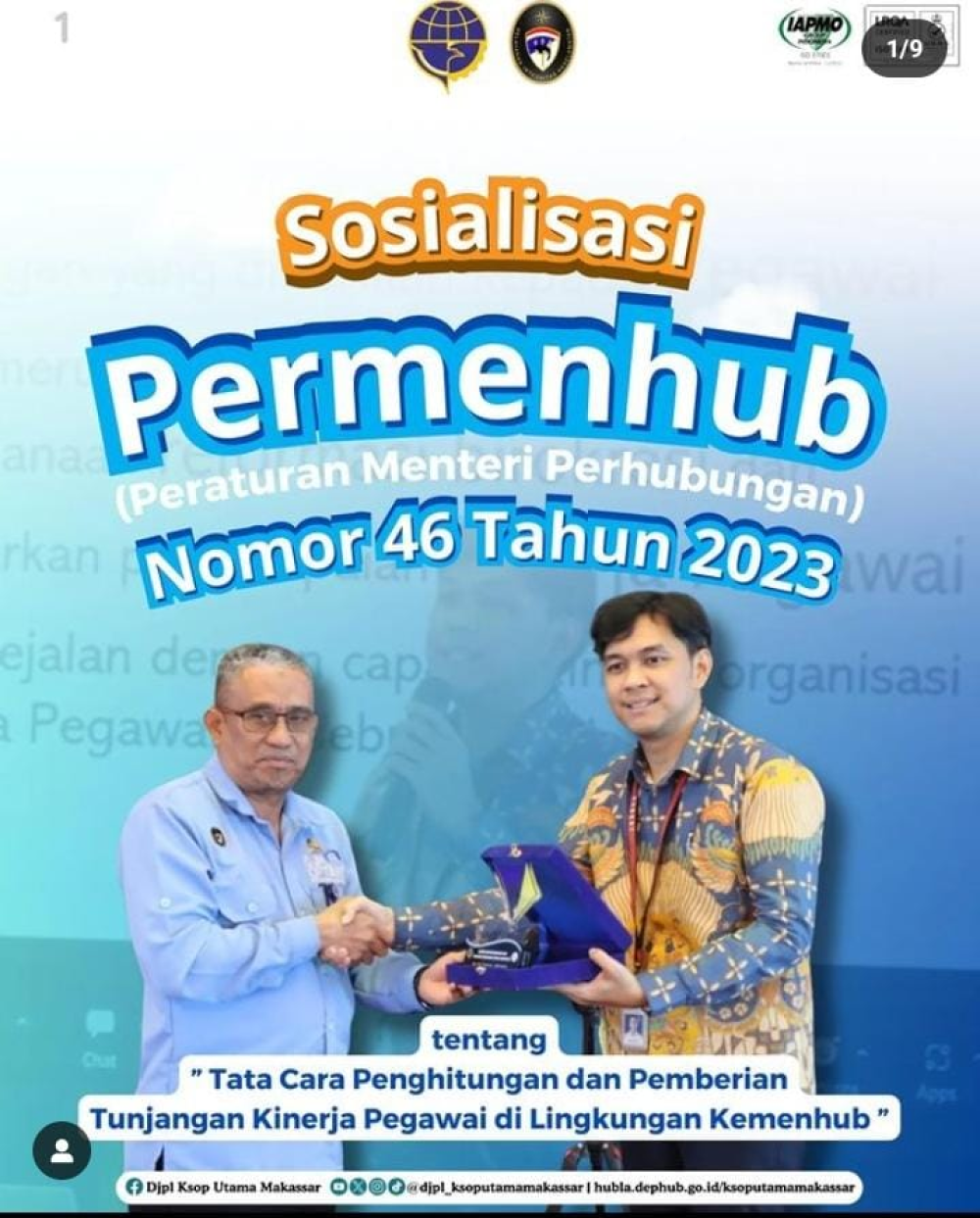 Sosialisasi Permenhub (Peraturan Menteri Perhubungan) Nomor 46 Tahun 2023