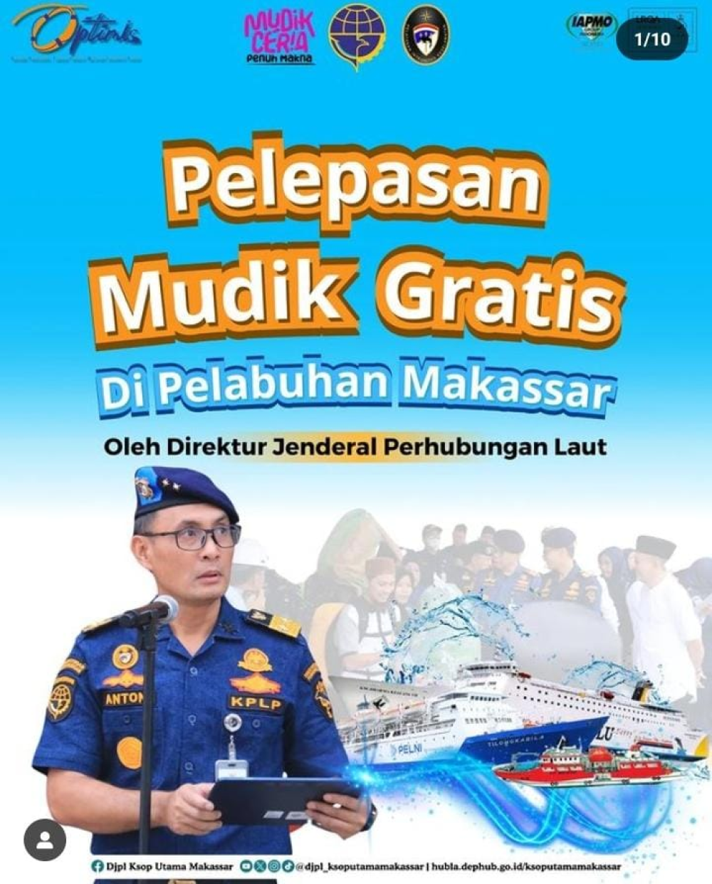 Pelepasan Mudik Gratis Di Pelabuhan Makassar Oleh Direktur Jendral Perhubungan Laut