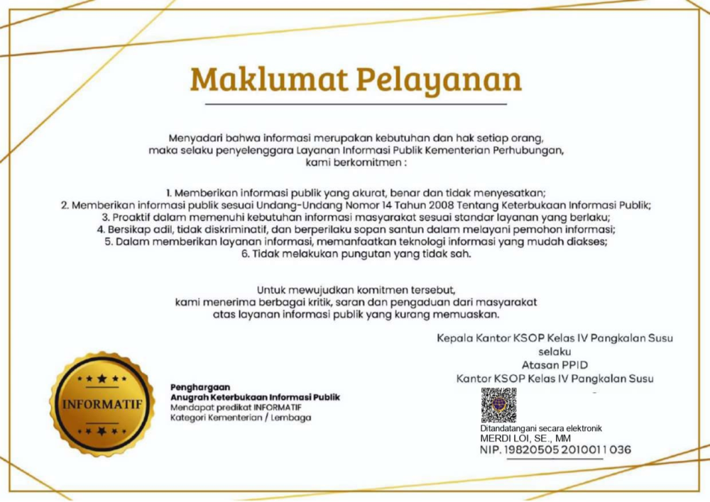 Maklumat Pelayanan