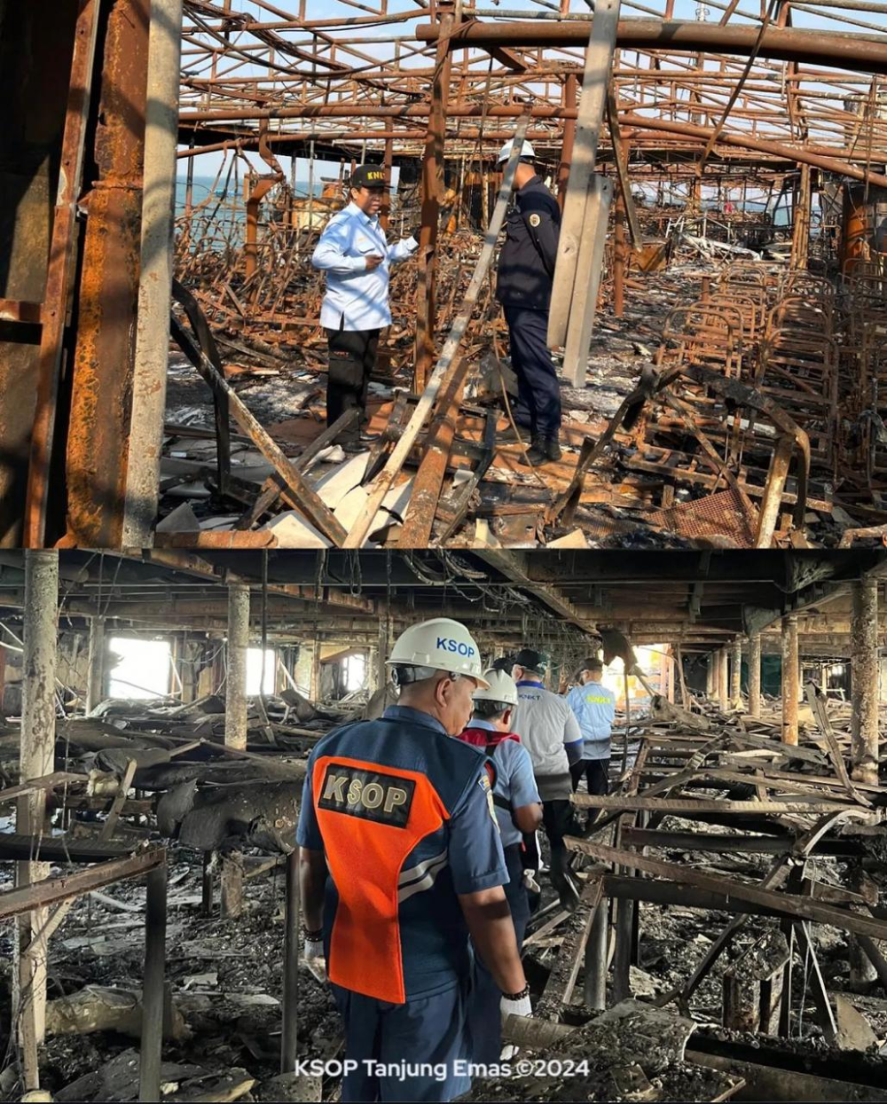 Tiba di Tanjung Emas, KNKT Investigasi Insiden Kebakaran KM. Kirana I