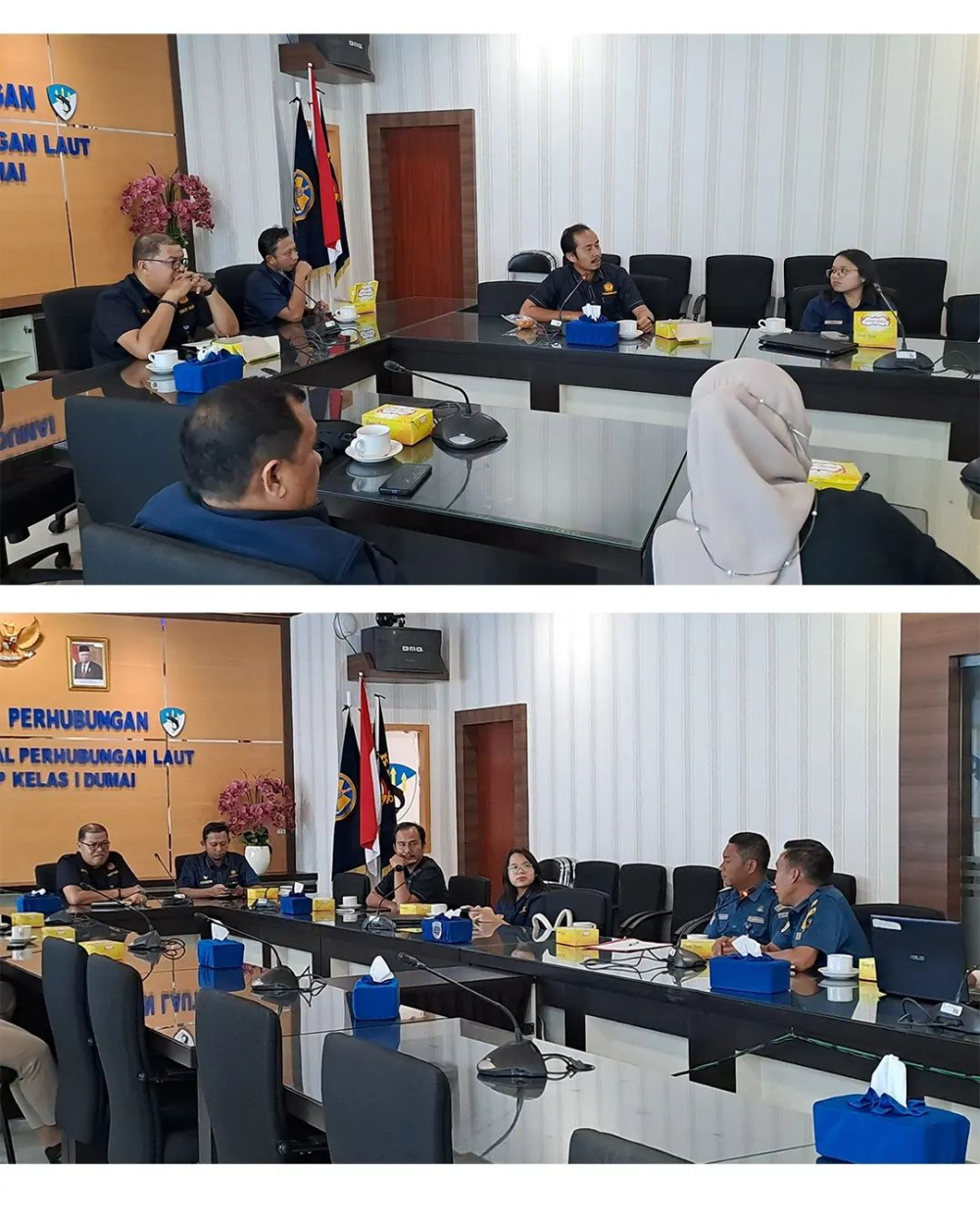 kunjungan kerja kantor wilayah direktorat jenderal perbendaharaan provinsi riau ke kantor KSOP Kelas I Dumai