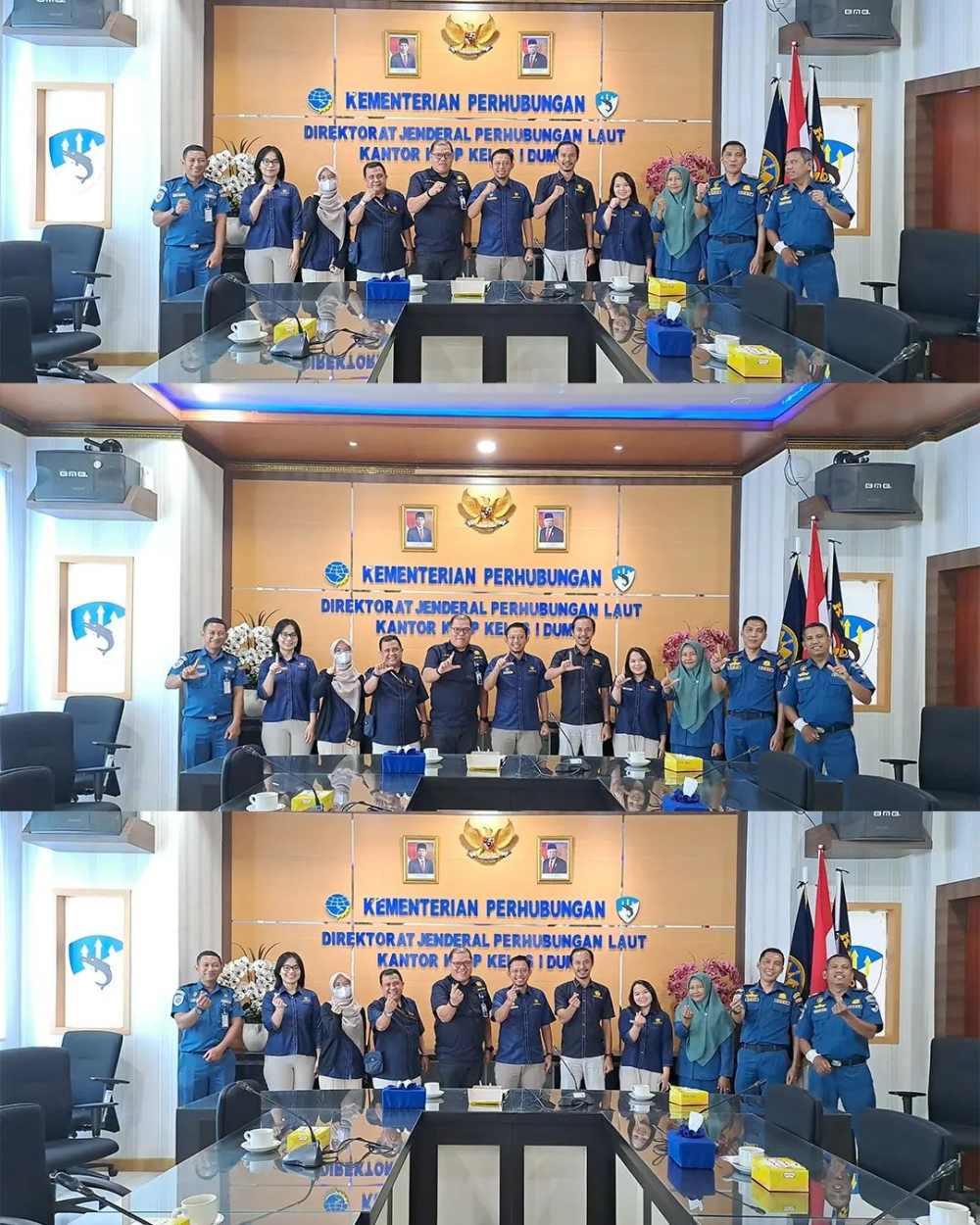 kunjungan kerja kantor wilayah direktorat jenderal perbendaharaan provinsi riau ke kantor KSOP Kelas I Dumai