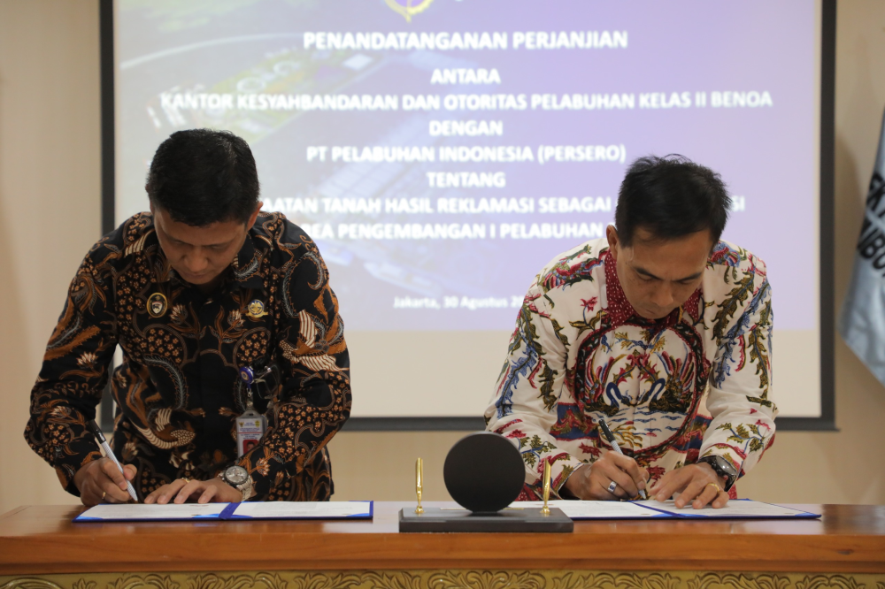 Kementerian Perhubungan dan PT. Pelindo Tandatangani Perjanjian Strategis Pemanfaatan Tanah Reklamasi di Pelabuhan Benoa