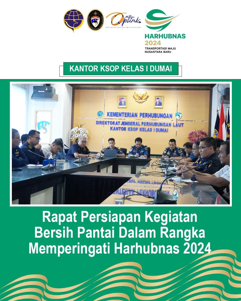 RAPAT PERSIAPAN KEGIATAN BERSIH PANTAI DALAM RANGKA MEMPERINGATI HARHUBNAS 2024