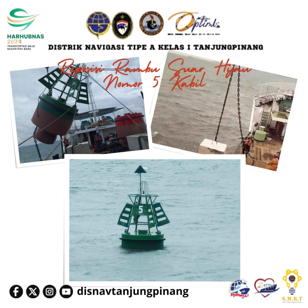 REPOSISI PELAMPUNG SUAR HIJAU NOMOR 5 KABIL