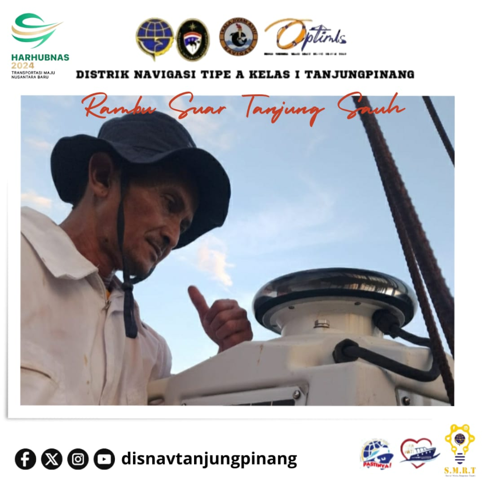 Perbaikan Rambu Suar Tanjung Sauh DSI 980 di Perairan Tanjung Uban.