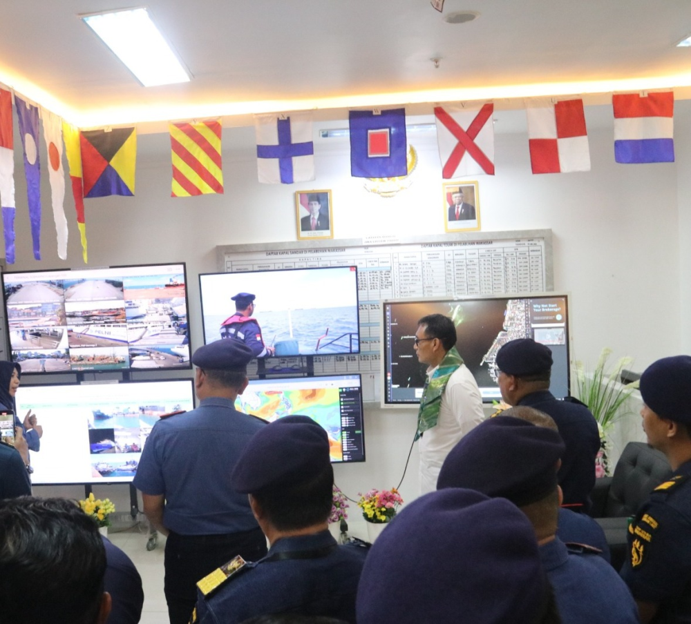 Perkuat Pengawasan Pelabuhan, Kemenhub Resmikan Miniatur MCC di KSOP Utama Makassar