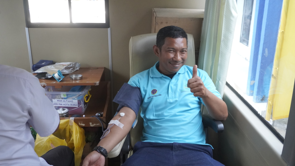 Kantor KSOP Kelas I Dumai mengikuti kegiatan Donor Darah