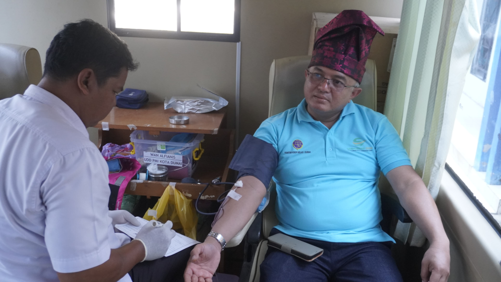 Kantor KSOP Kelas I Dumai mengikuti kegiatan Donor Darah