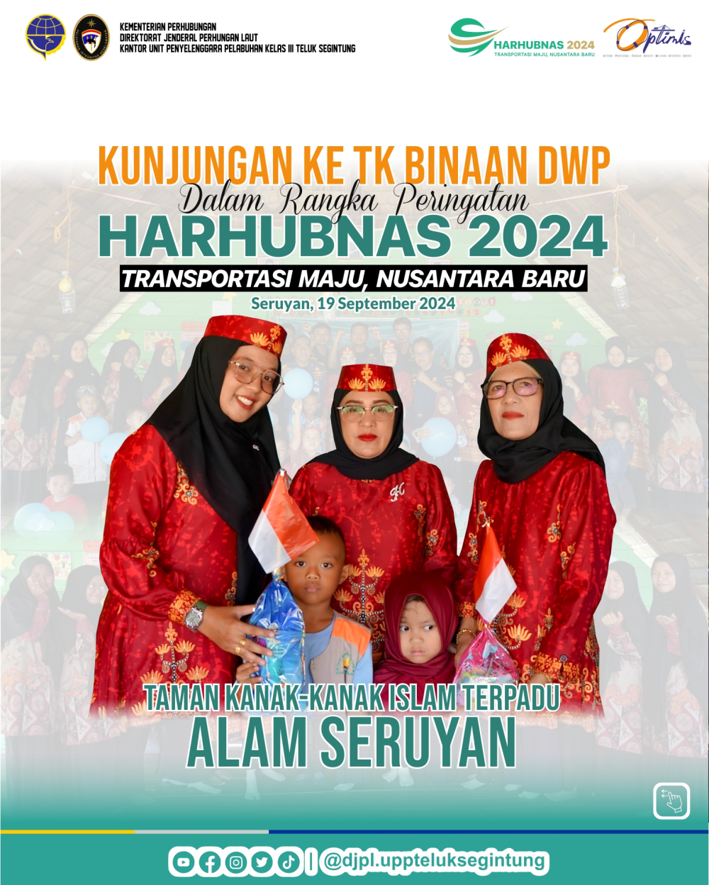 KUNJUNGAN TK BINAAN DWP KANTOR UPP KELAS III TELUK SEGINTUNG