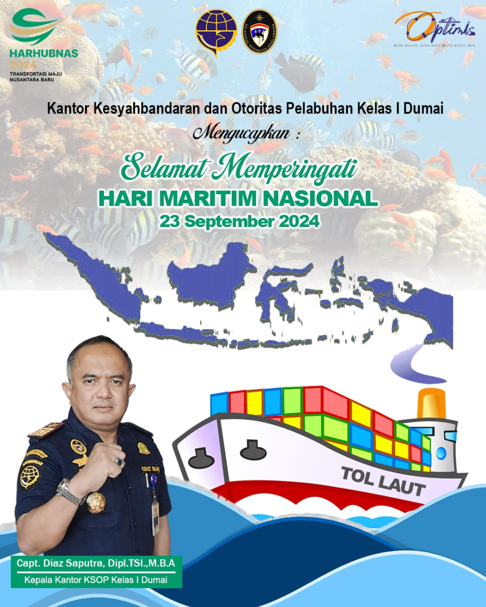 SELAMAT MEMPERINGATI HARI MARITIM NASIONAL