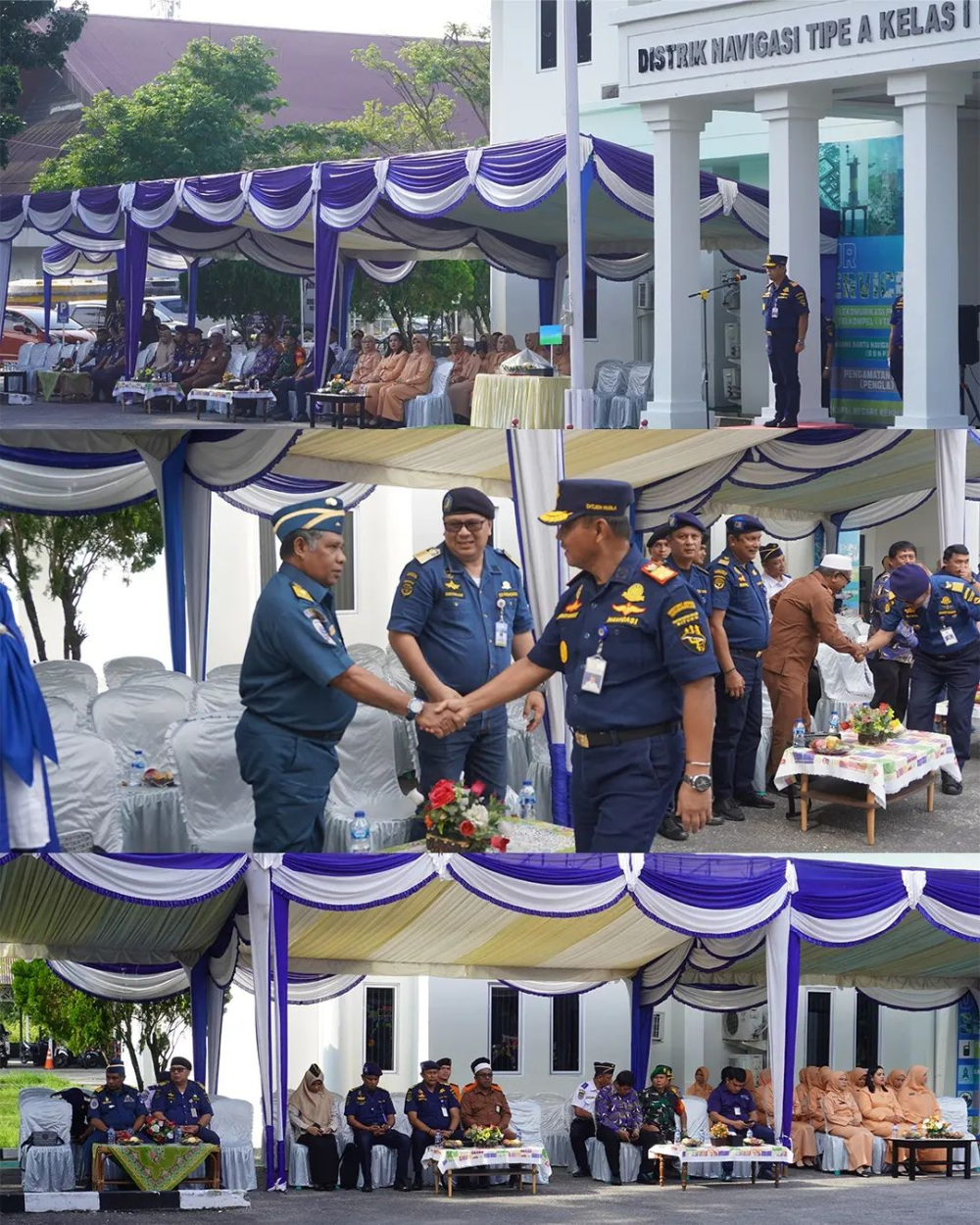 KANTOR KSOP KELAS I DUMAI MENGIKUTI UPACARA BENDERA MEMPERINGATI HARI MENARA SUAR KE 10 DI DISNAV TIPE A KELAS I DUMAI