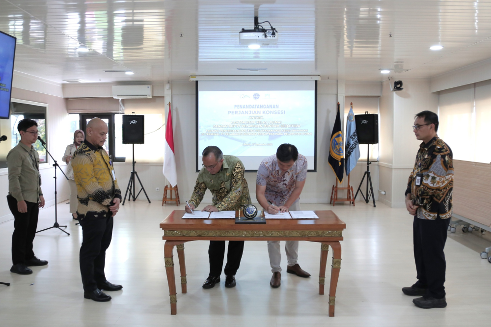 Kerja Sama Strategis Tingkatkan Efisiensi Pelabuhan Dumai, Kementerian Perhubungan dan PT. Pelabuhan Mundam Sejahtera Menandatangani Perjanjian Konsesi