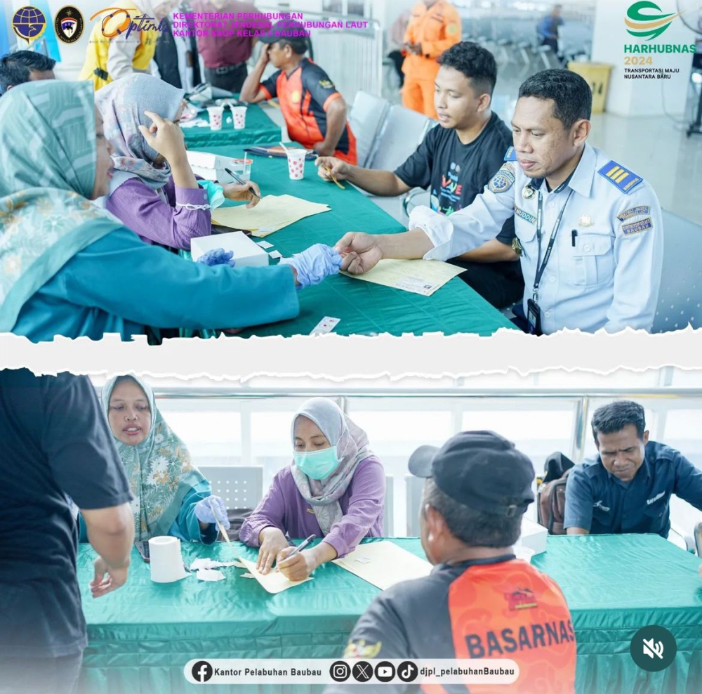 Donor Darah di Pelabuhan Murhum Baubau dalam Rangka Peringatan Harhubnas Tahun 2024