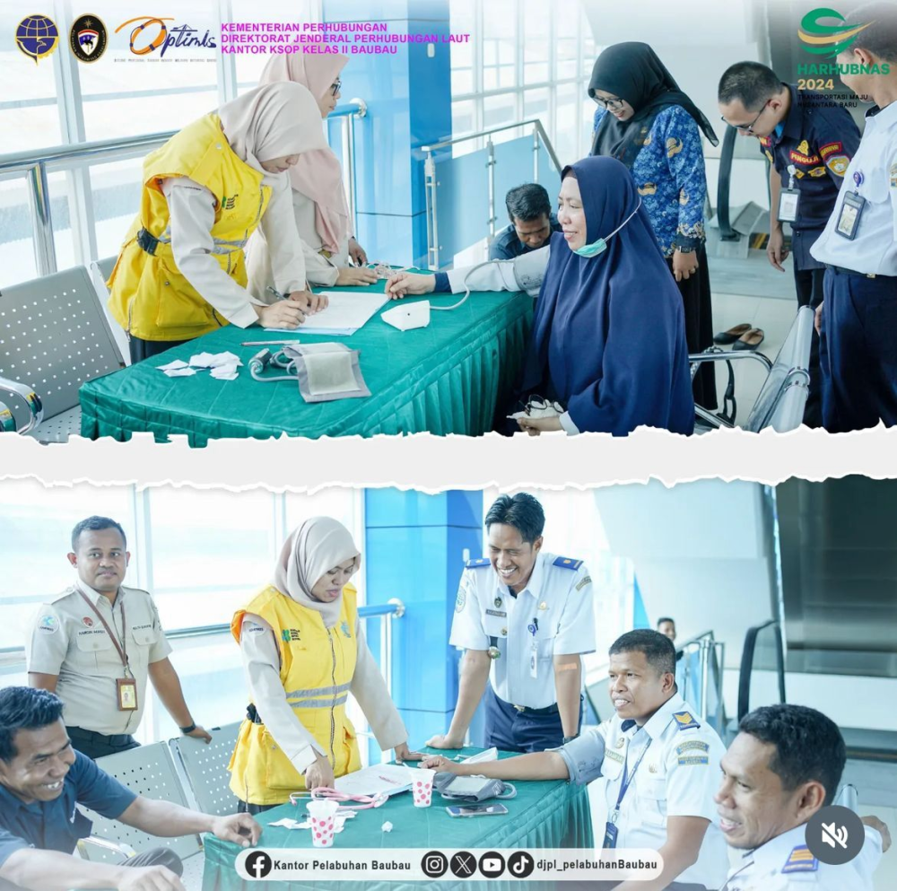 Donor Darah di Pelabuhan Murhum Baubau dalam Rangka Peringatan Harhubnas Tahun 2024