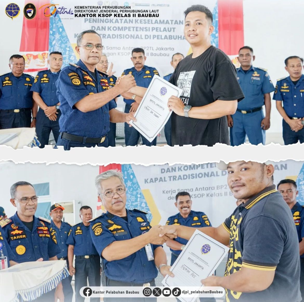 PENYERAHAN SERTIFIKAT BST DAN BUKU PELAUT ABK KAPAL TRADISIONAL